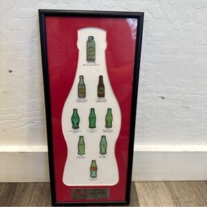 Vintage Coca-Cola 100 Years of the Contour Bottle Evolution Framed 1894–1994